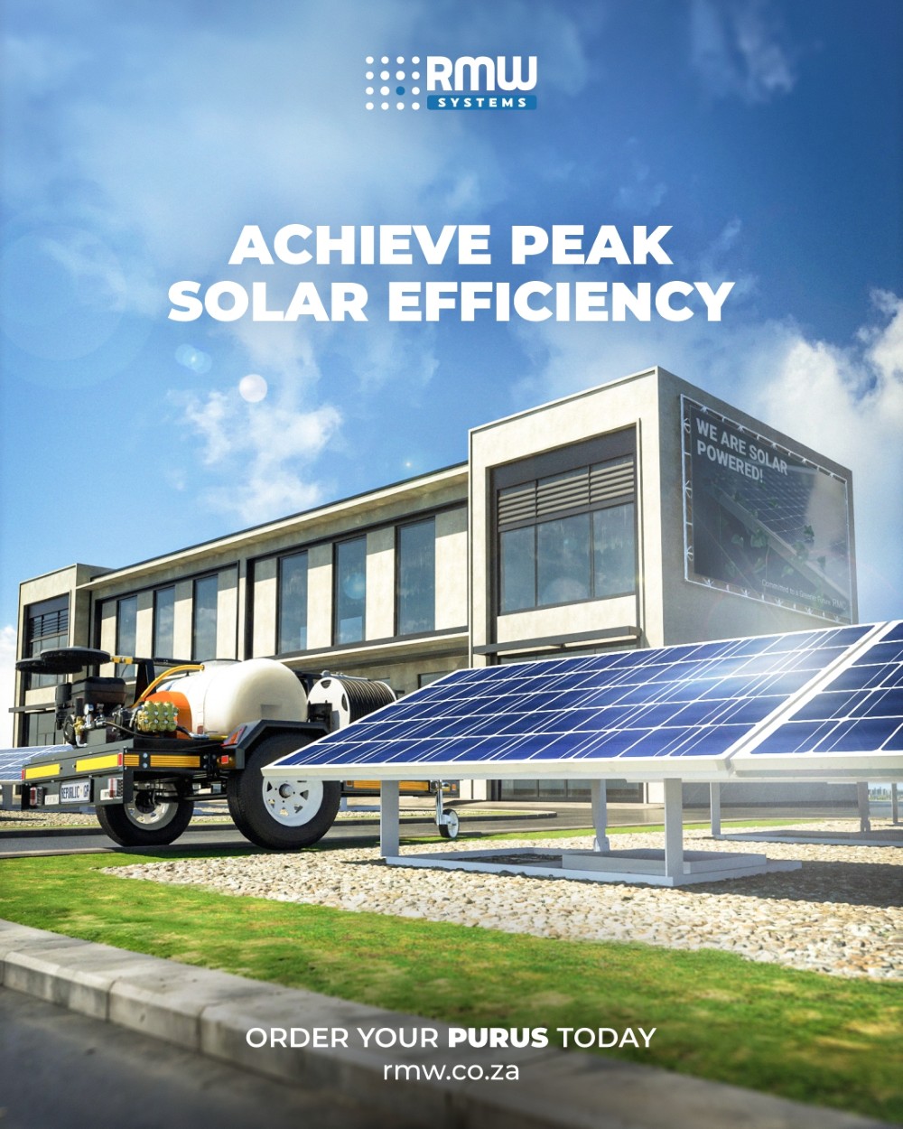 RMW x Purus solar efficiency visual