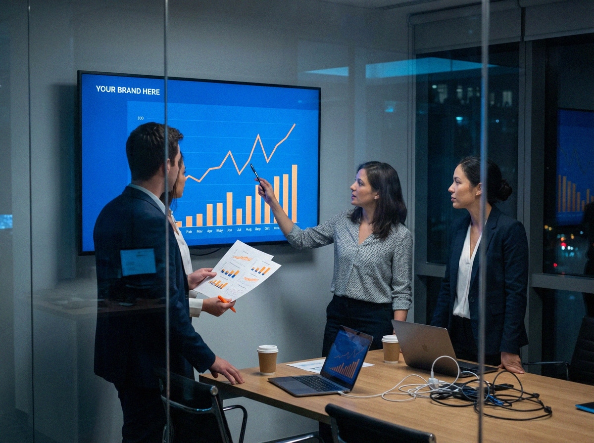 Team reviewing analytics