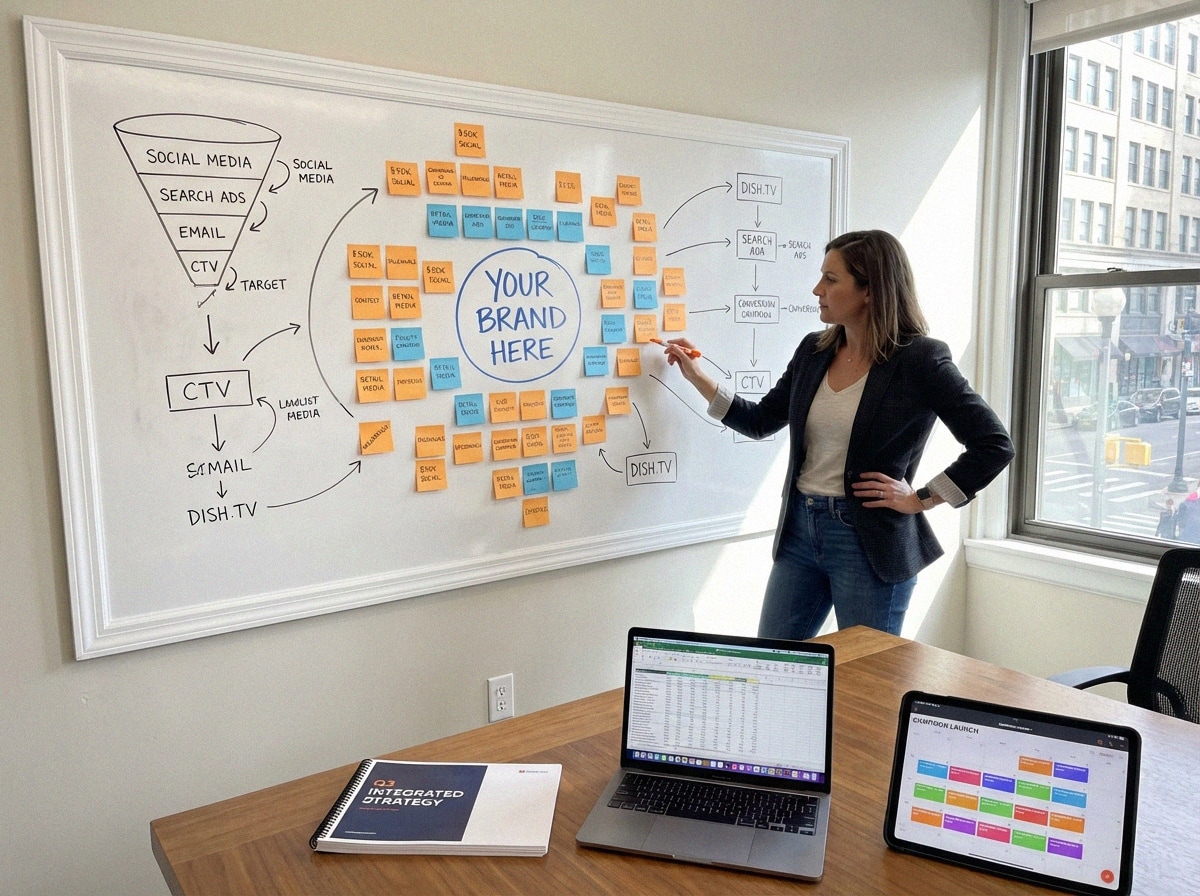 Paid media strategy whiteboard